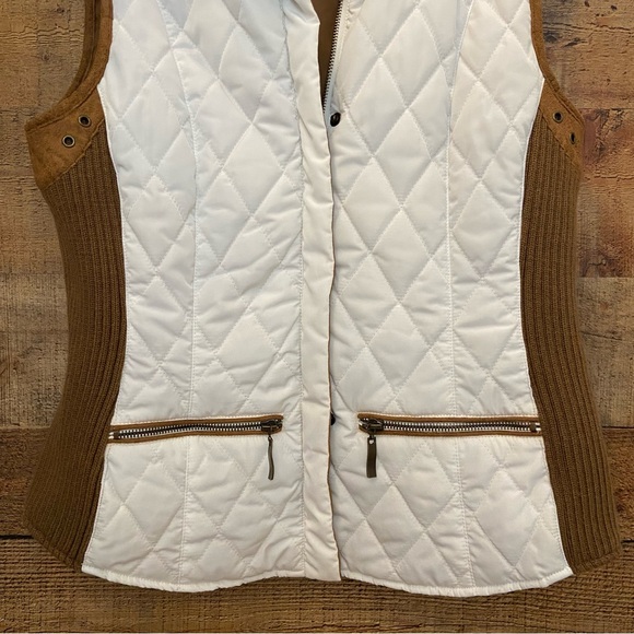 Western Quilted Zip Up Vest Outdoors Mountains Zippered Pockets - Picture 7 of 14